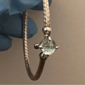 925 Sterling Silver Italy Dyadema Blue Gemstone Bracelet -